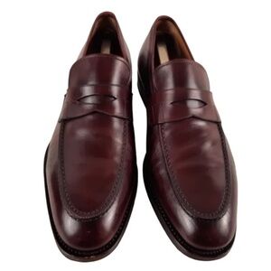 Santoni penny loafer in Cordovan, size 9